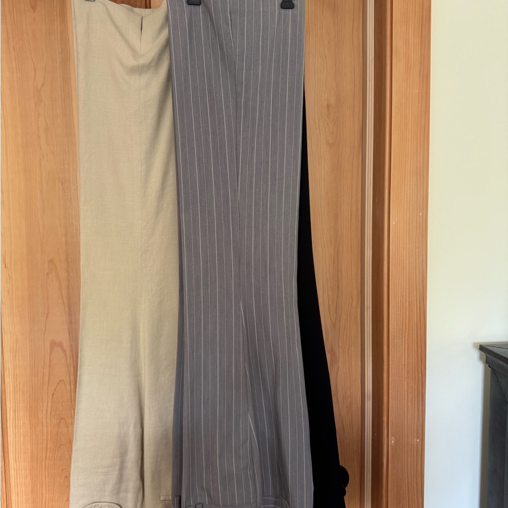 Star City Gray Pinstripe Boot Cut Pants